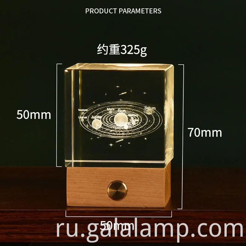Декоративный 3D лазерный резной деревянный светящийся ночной свет